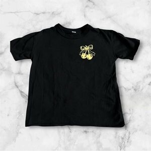 Old Navy Black Tee with Yellow Cherry Graphic. Like New
